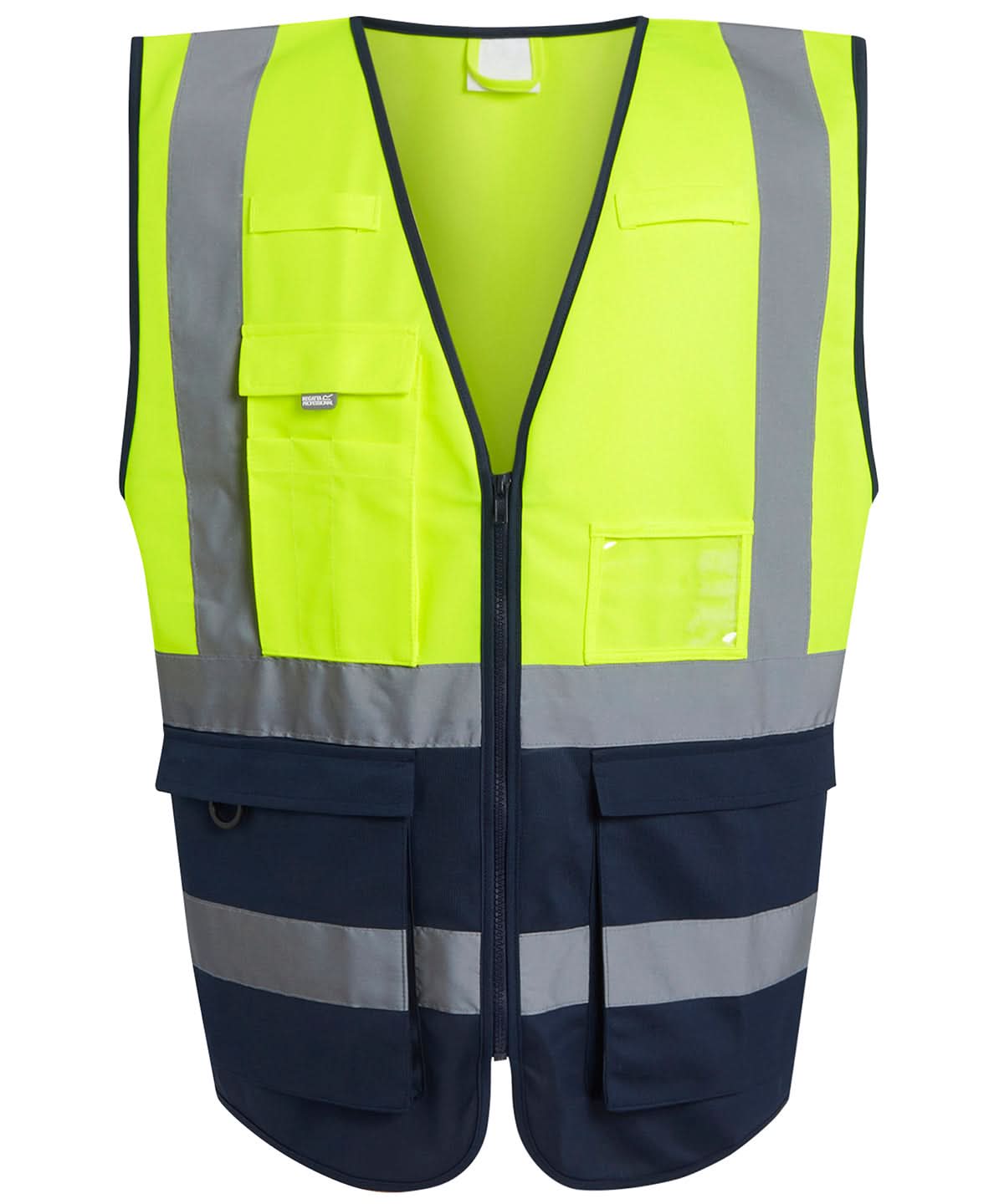 Regatta High Visibility Pro hi vis executive vest RG469 - Yellow Navy - Customisable HV Vest