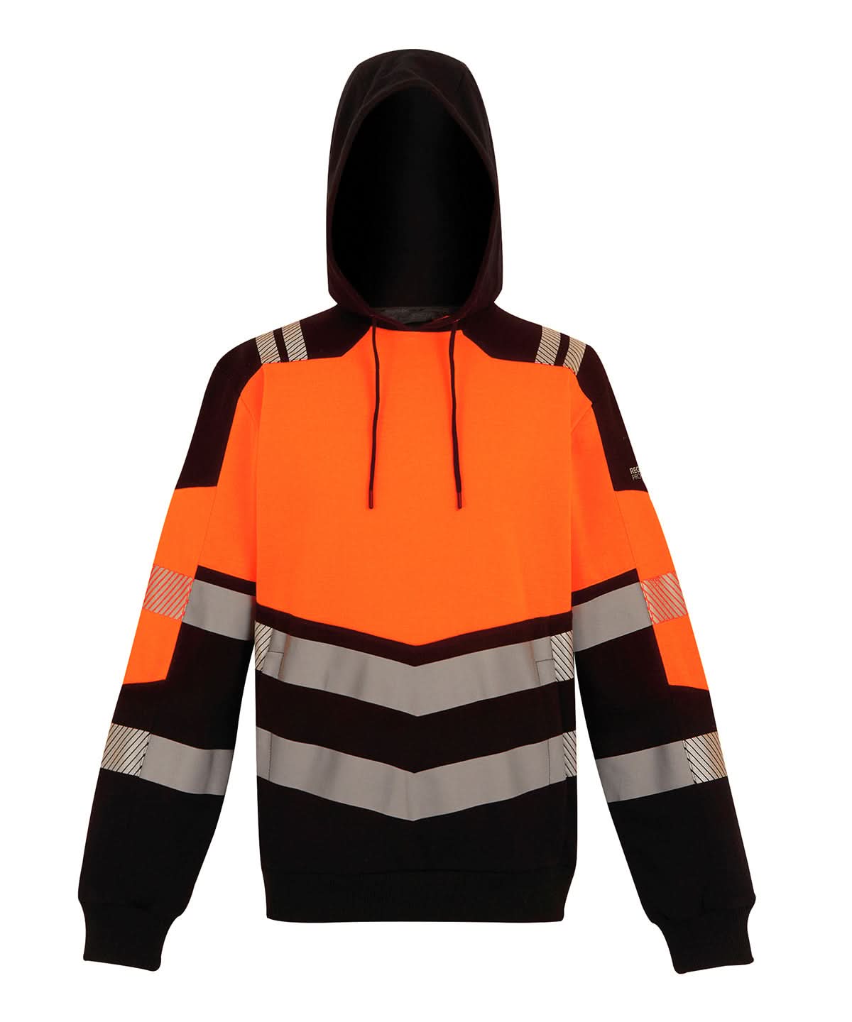 Regatta High Visibility Hi Vis X Pro Hoodie Class 2 RG479 - Black Orange - Customisable Hoodies
