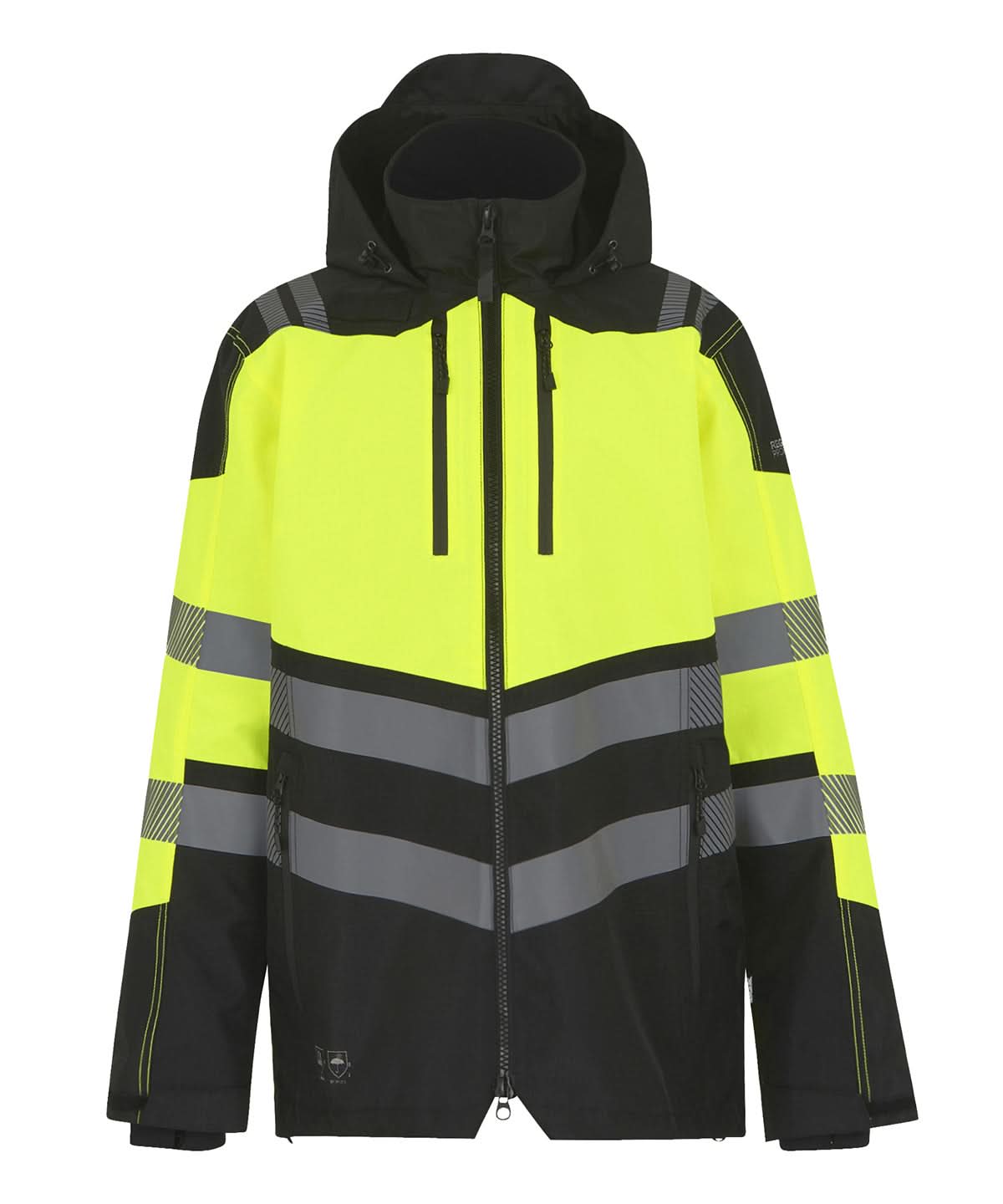 Regatta High Visibility Hi Vis X Pro Waterproof shell jacket Class 2 RG483 - Black Yellow - Customisable Jackets
