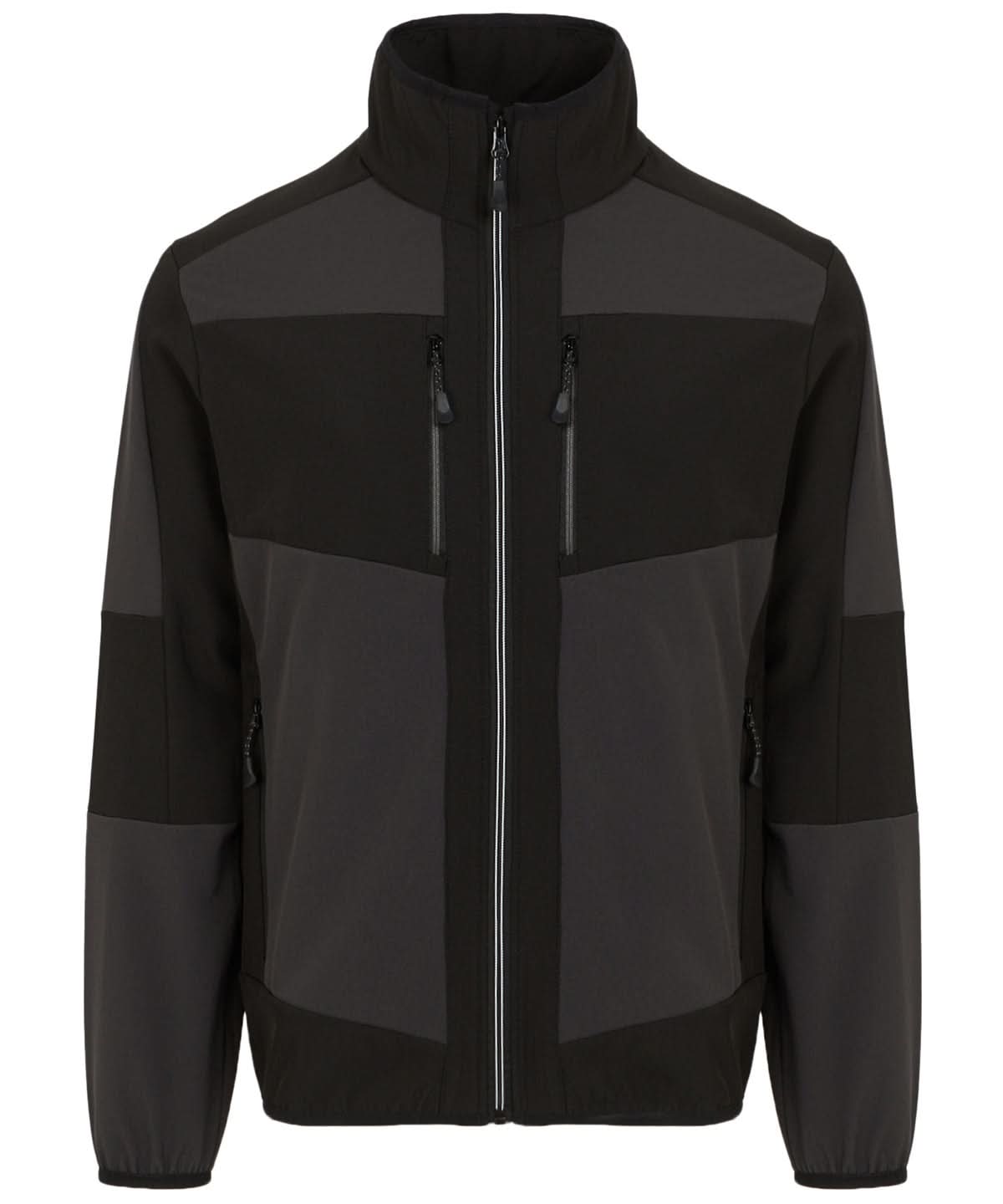 Regatta Professional E Volve unisex 2 layer softshell jacket RG541 - Ash Black - Customisable Softshell Jacket