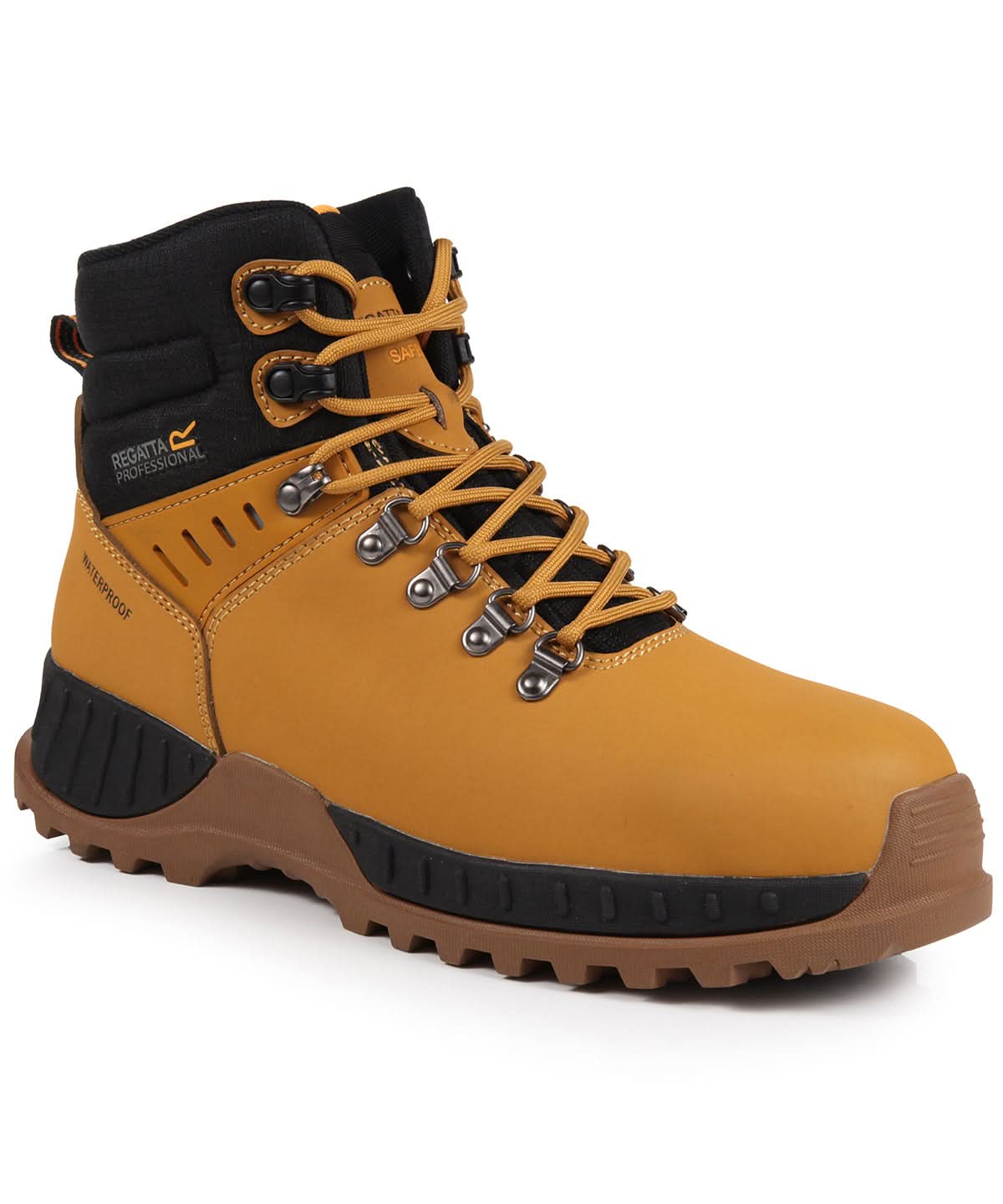 Regatta Safety Footwear Grindstone S3 waterproof safety boots RG573 - Honey Black - Customisable Boots
