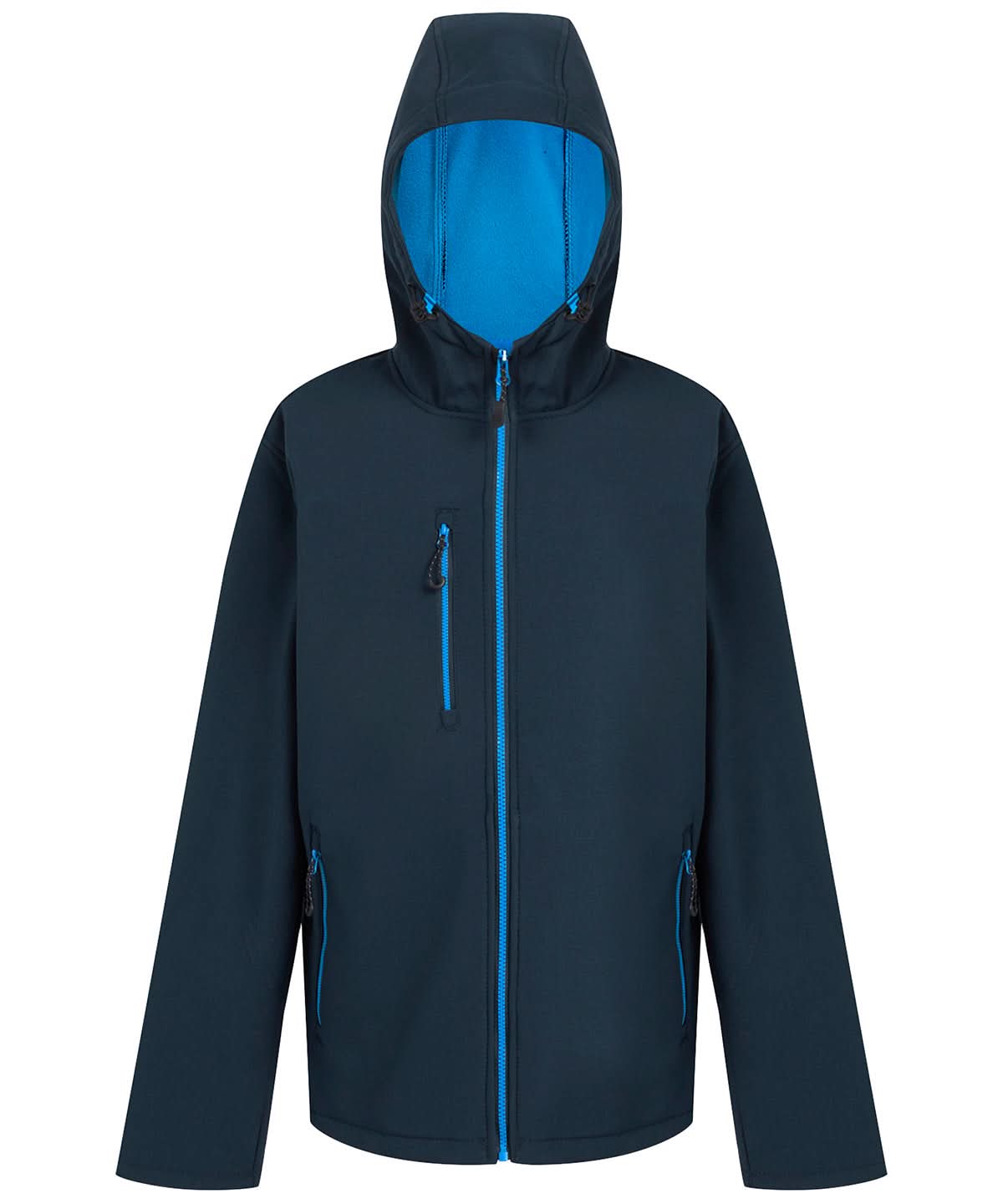 Regatta Professional Navigate 2 layer hooded softshell jacket RG594 - Navy French Blue - Customisable Softshell Jacket