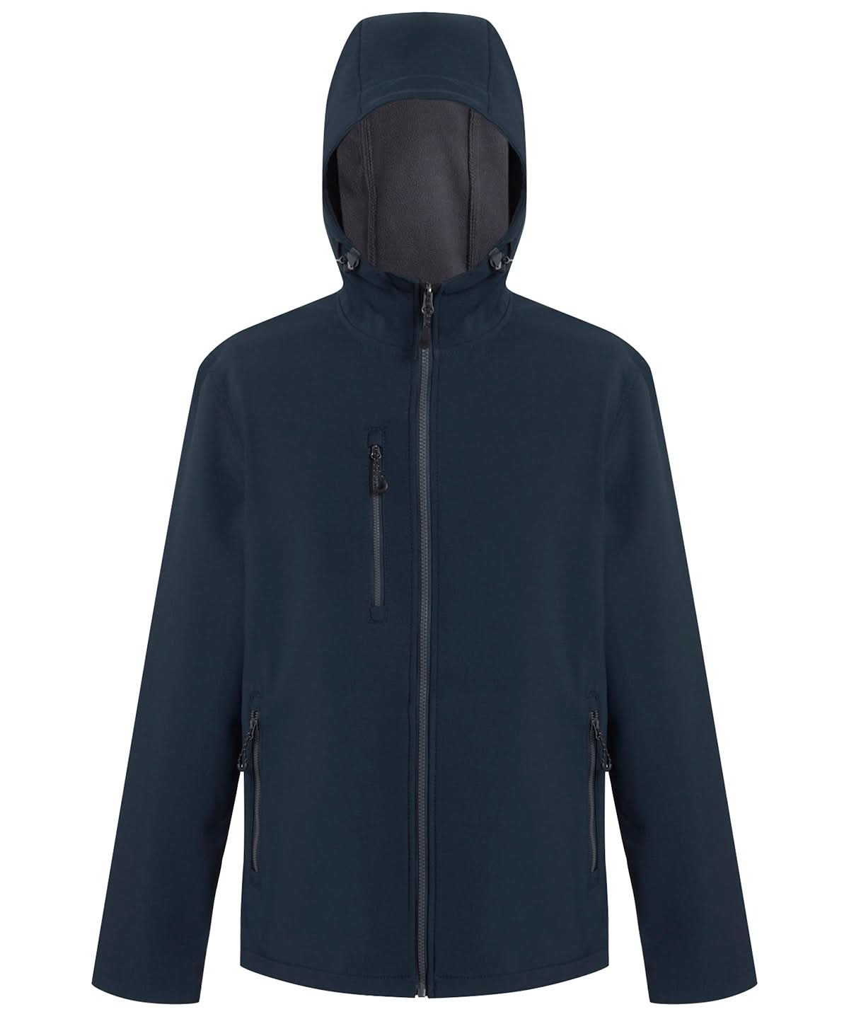 Regatta Professional Navigate 2 layer hooded softshell jacket RG594 - Navy Seal - Customisable Softshell Jacket