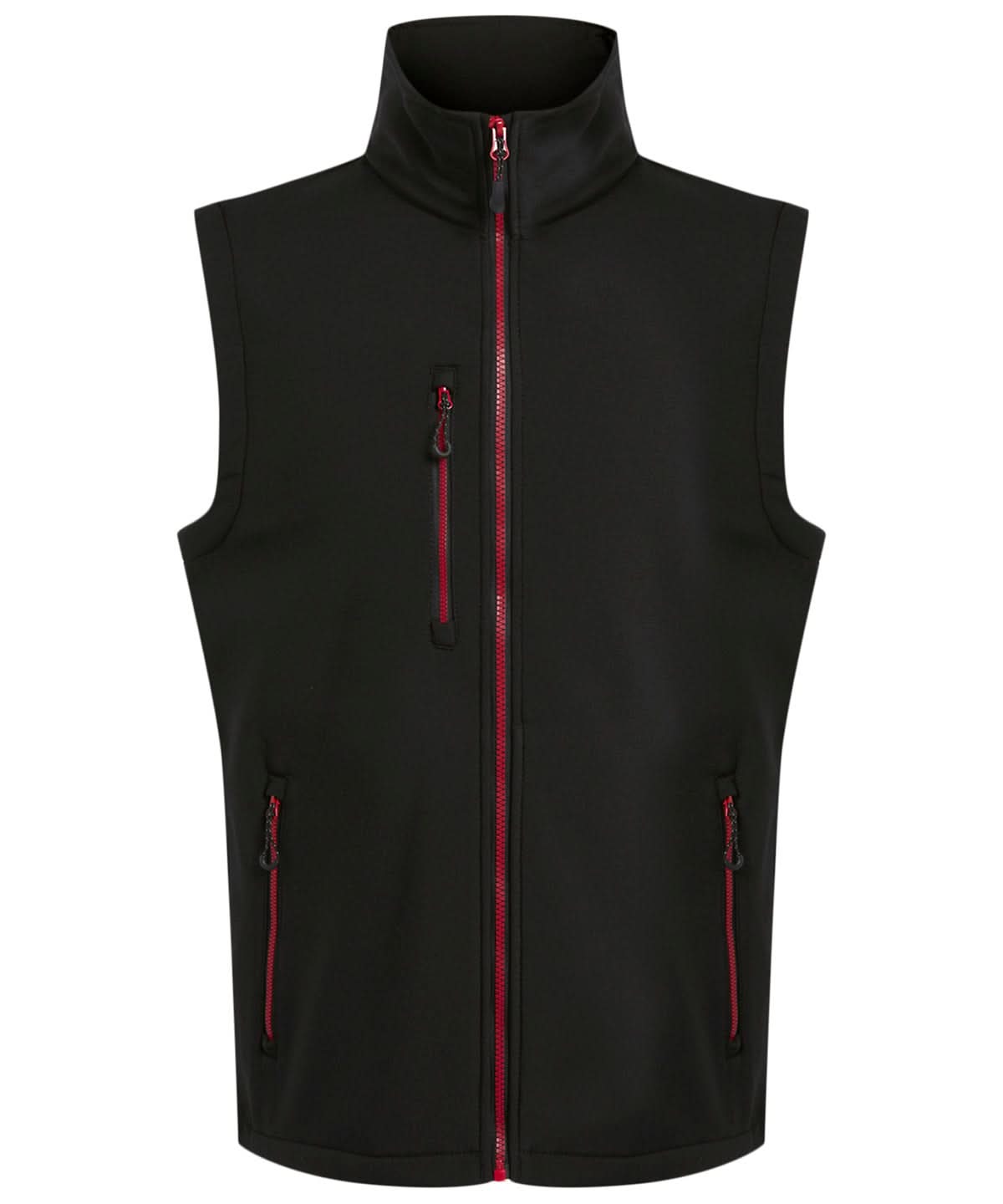 Regatta Professional Navigate 2 layer softshell bodywarmer RG595 - Black Classic Red - Customisable Bodywarmer