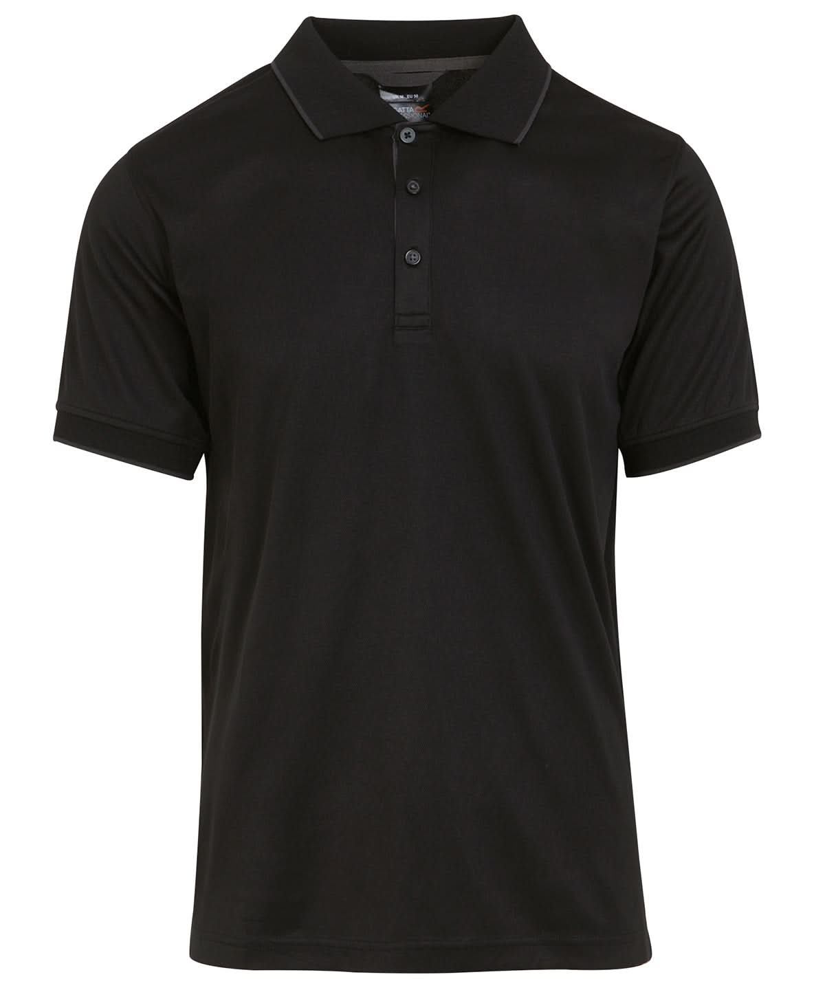 Regatta Professional Navigate short sleeve polo RG596 - Black Seal - Customisable Polos