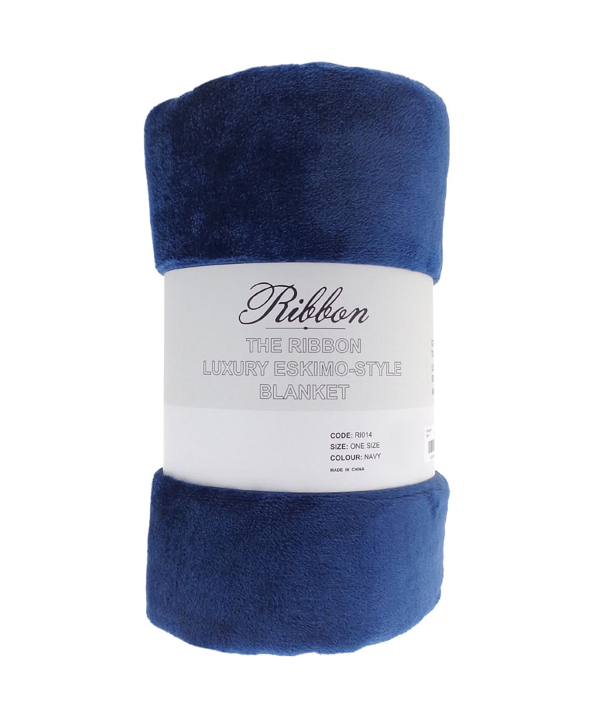 Ribbon Eskimo style blanket RI014 - Navy One size - Customisable Blanket