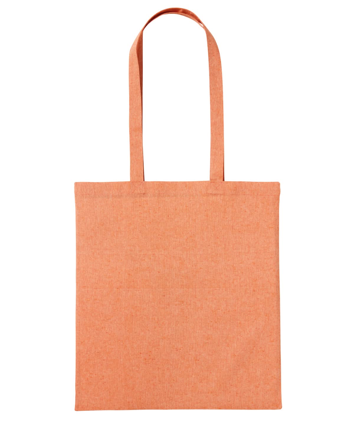 Nutshell Recycled cotton shopper long handle RL600 - Orange Marl One size - Customisable Bags