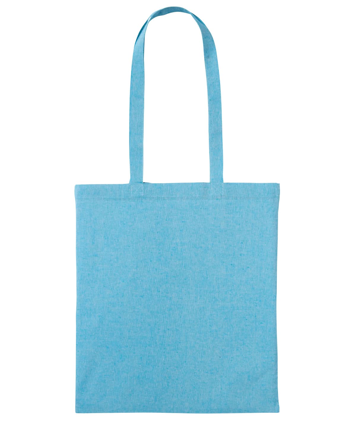 Nutshell Recycled cotton shopper long handle RL600 - Sky Blue Marl One size - Customisable Bags