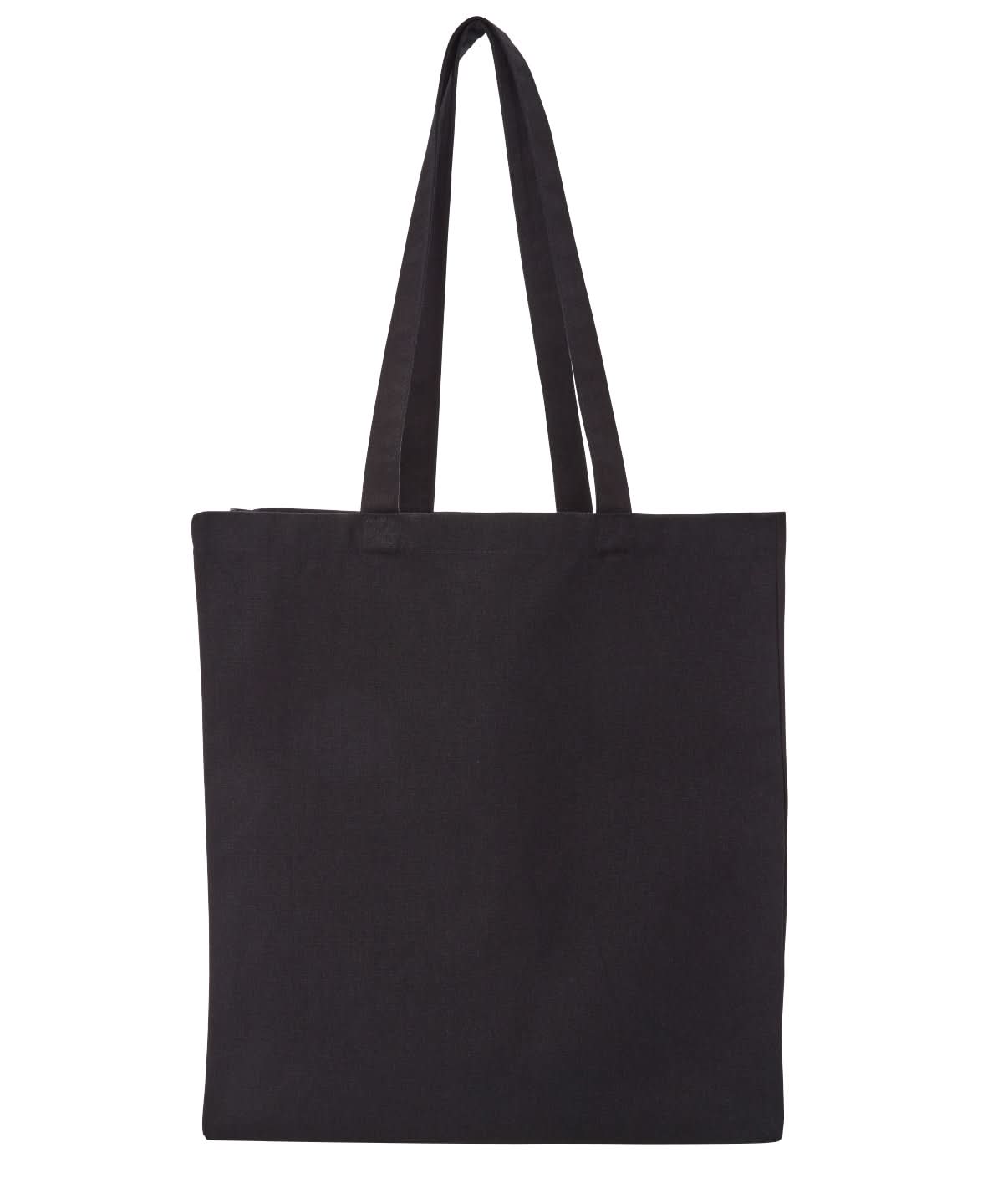 Nutshell Recycled premium canvas spacious shopper RL670 - Black One size - Customisable Bags