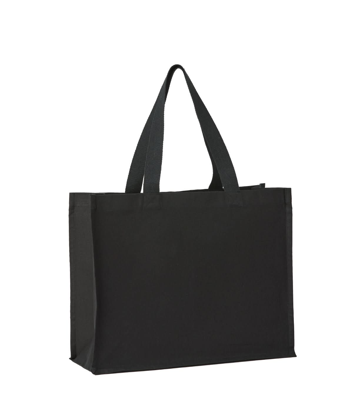 Nutshell Recycled premium canvas stand up shopper RL675 - Black - Customisable Bags