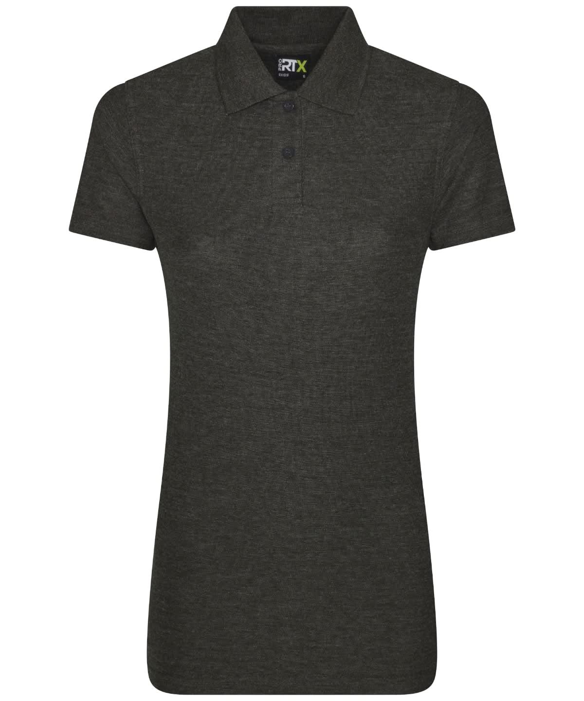 ProRTX Womens pro polo Charcoal RX01F - Charcoal - Customisable Polos