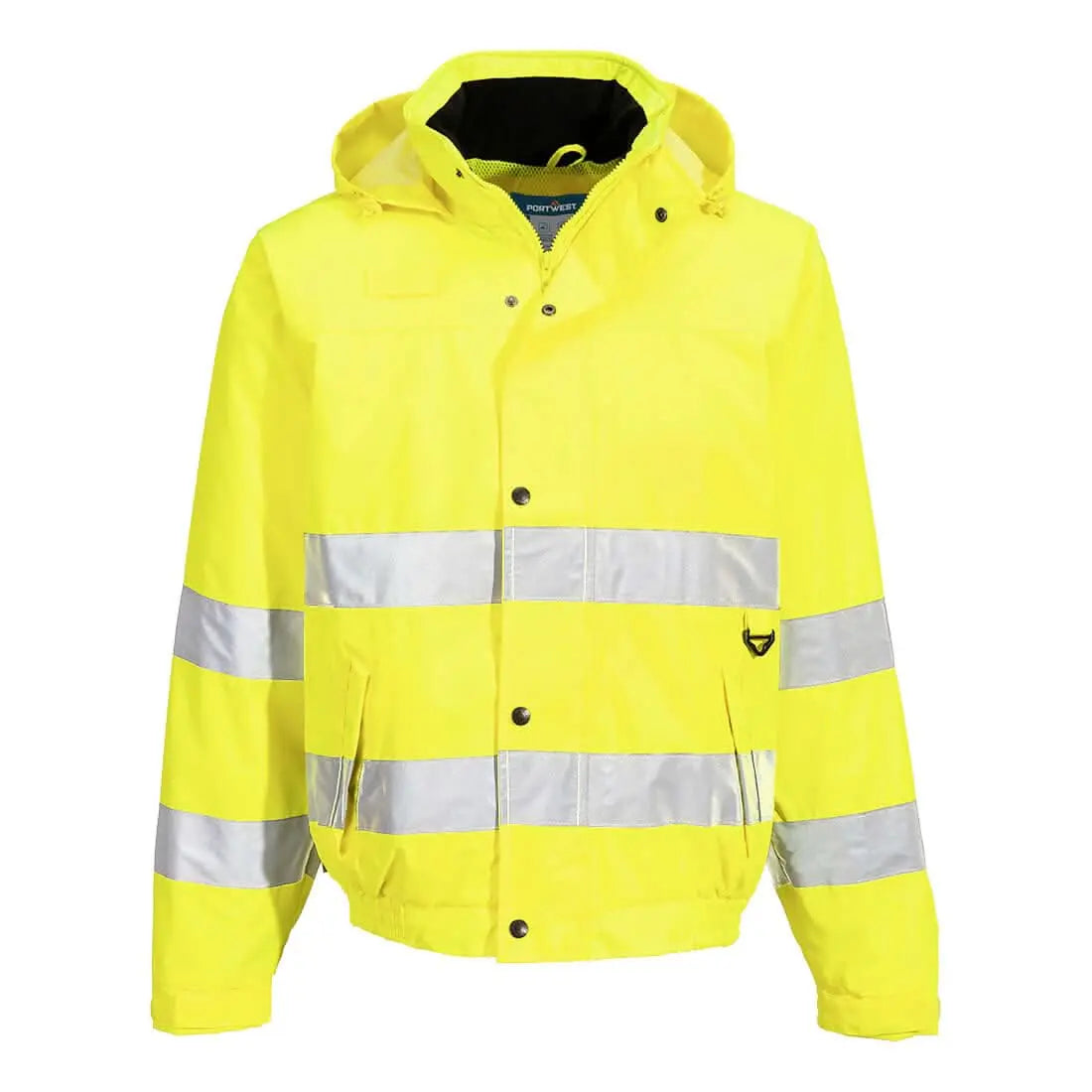 Hi Vis Rain Lite Bomber Jacket S161 - Yellow - Customisable Rain Jackets