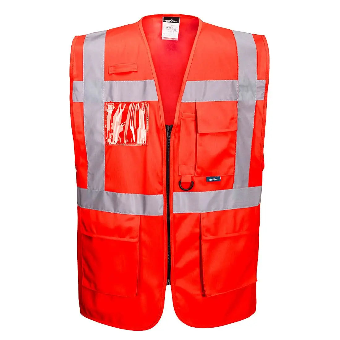 Berlin Hi Vis Executive Vest S476 - Red - Customisable Vests