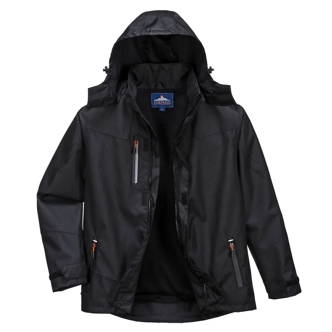 Outcoach Rain Jacket S555 - Black - Customisable Rain Jackets