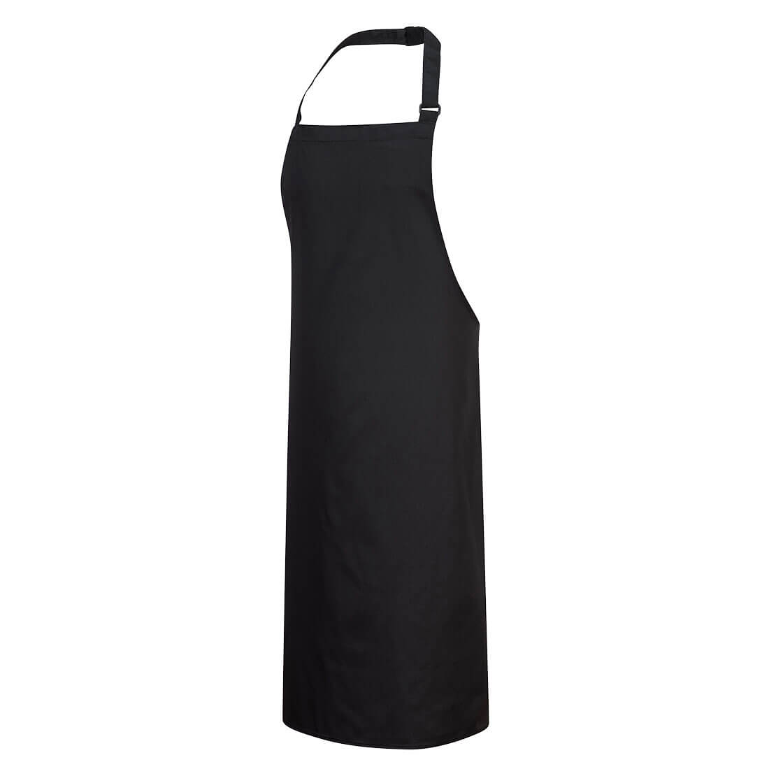 Polycotton Bib Apron S841 - Black R - Customisable Food Industry Accessories