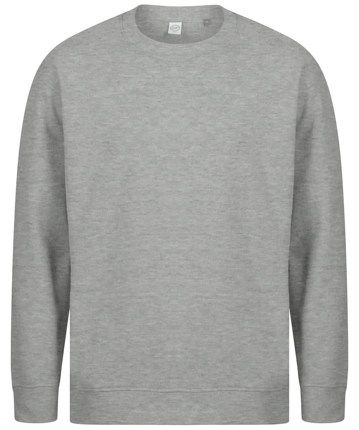 SF Unisex sustainable fashion sweat 530 SF530 - Heather Grey - Customisable Sweatshirts