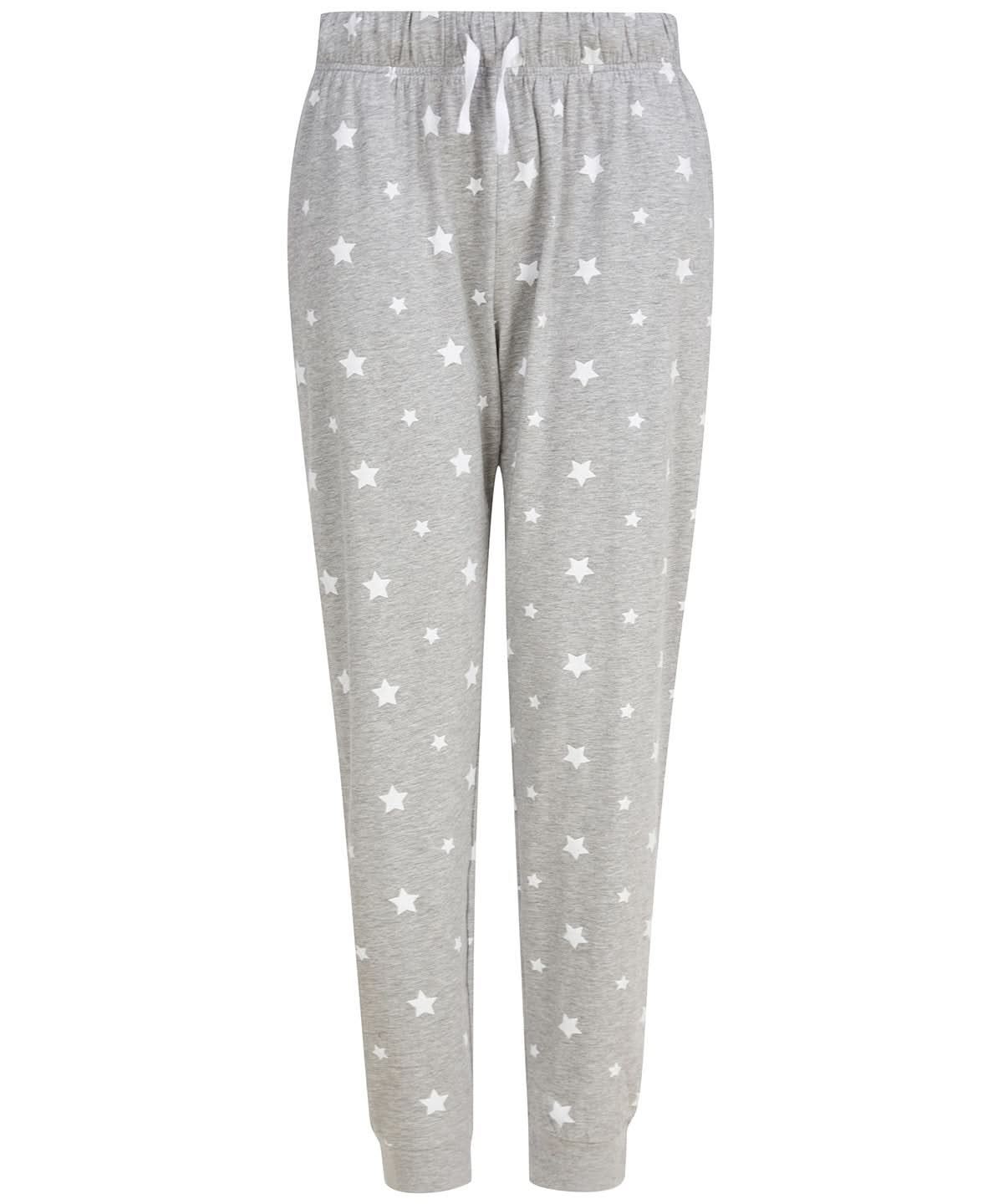 SF Lounge pants M86 SFM86 - Heather Grey White Stars - Customisable Loungewear Bottoms