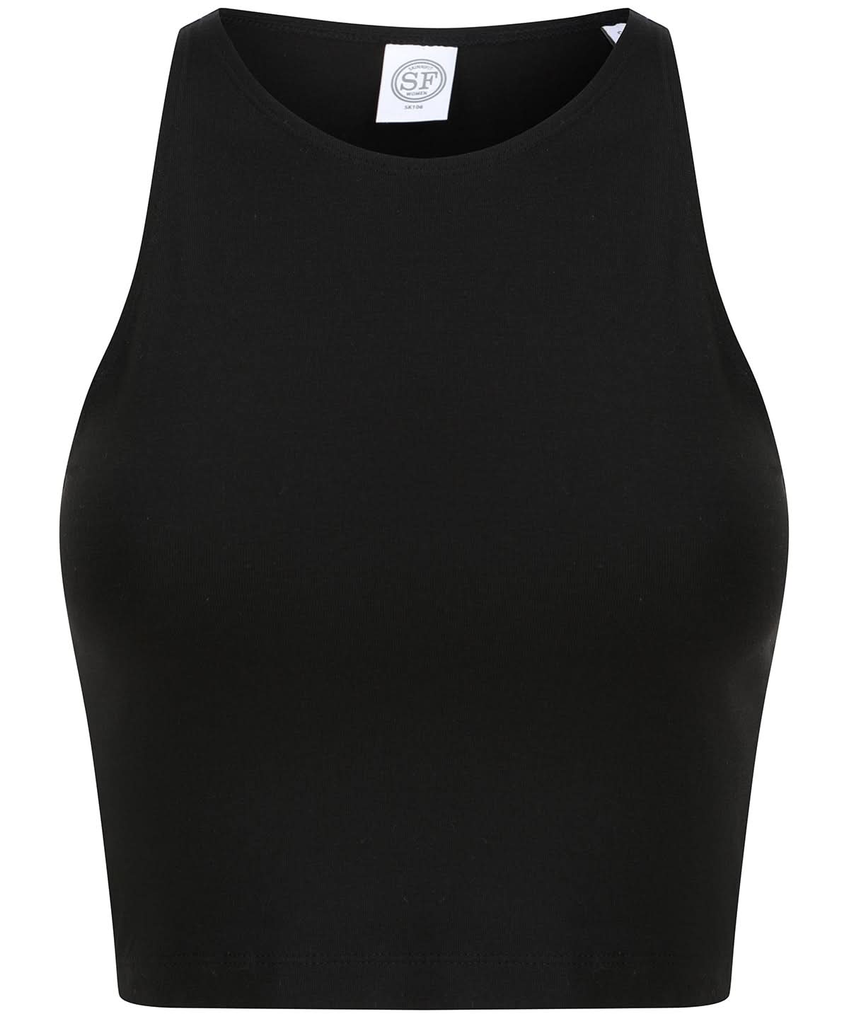 SF Womens cropped top SK106 - Black - Customisable Vest