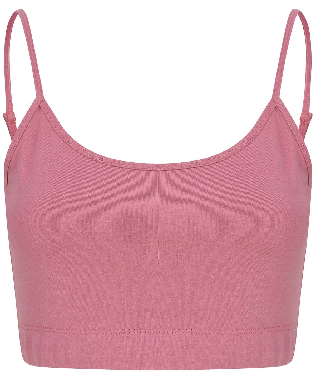 SF Womens sustainable fashion cropped cami top with adjustable straps SK230 - Dusky Pink - Customisable T-Shirts
