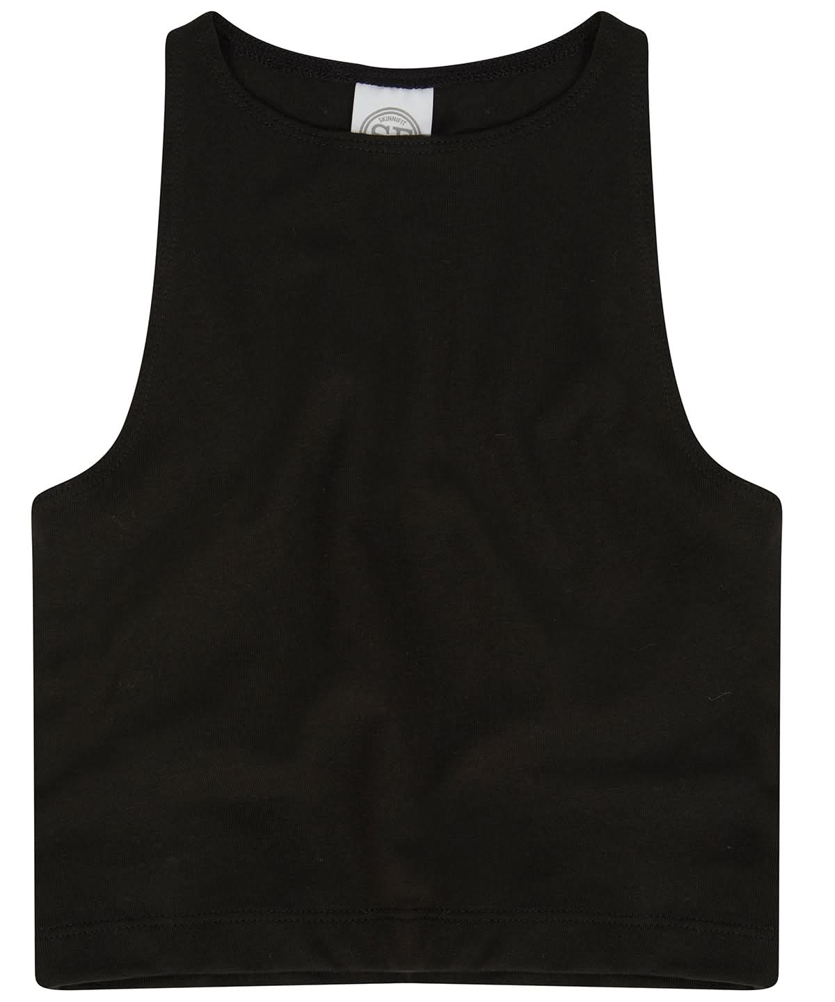 SF Kids cropped top SM106 - Black - Customisable Kids Vest