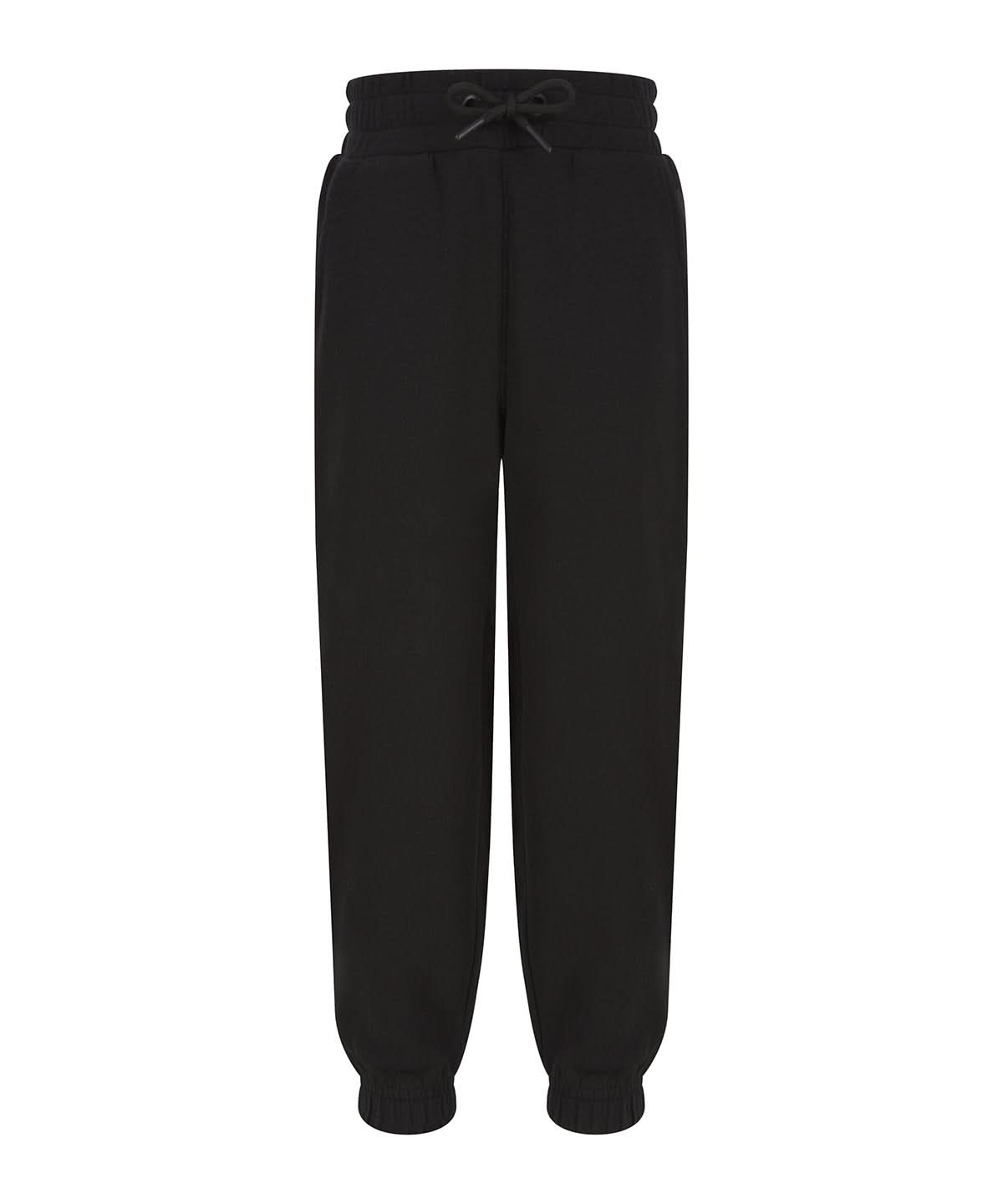 SF Kids sustainable fashion cuffed joggers SM430 - Black - Customisable Joggers