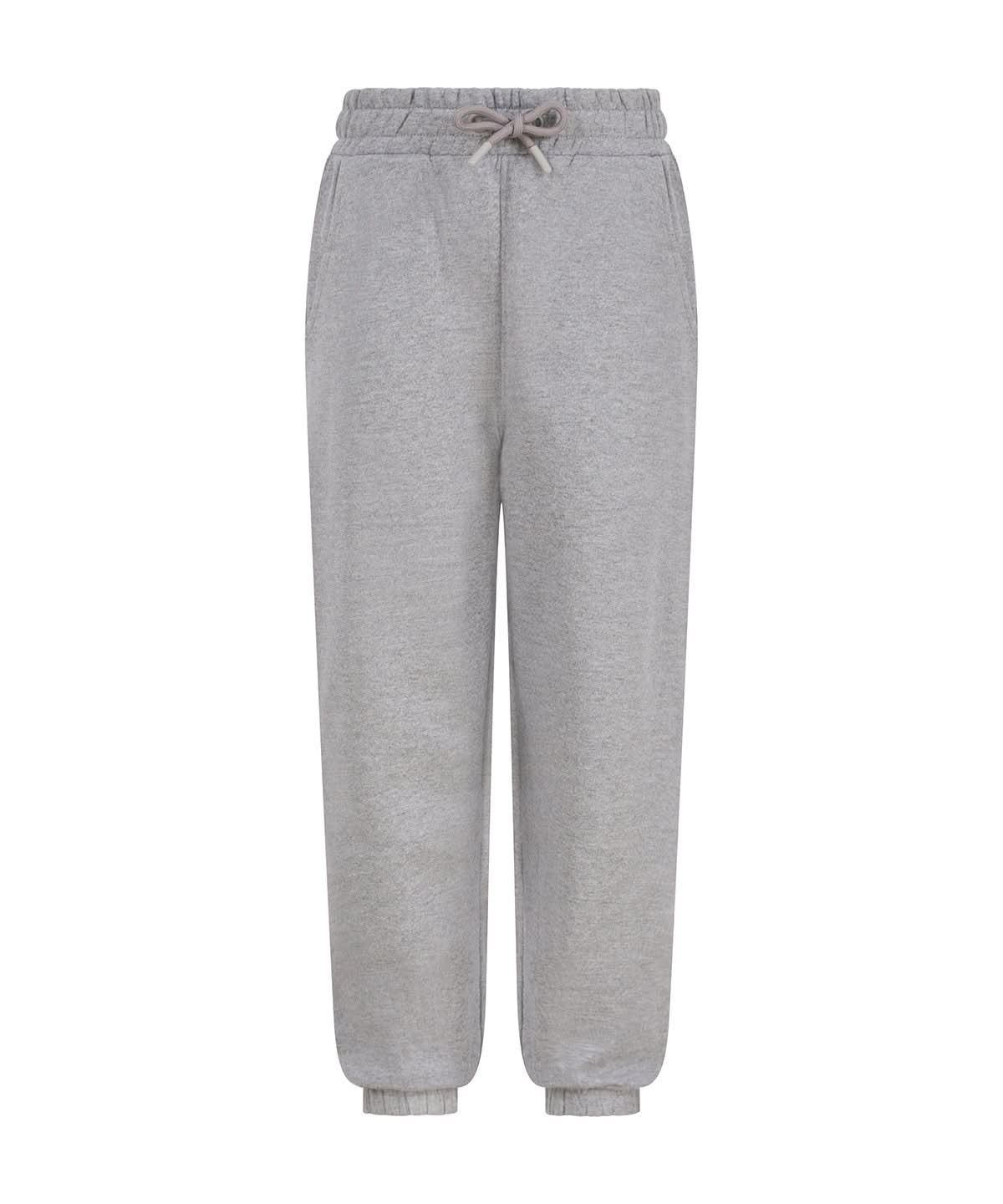 SF Kids sustainable fashion cuffed joggers SM430 - Heather Grey - Customisable Joggers