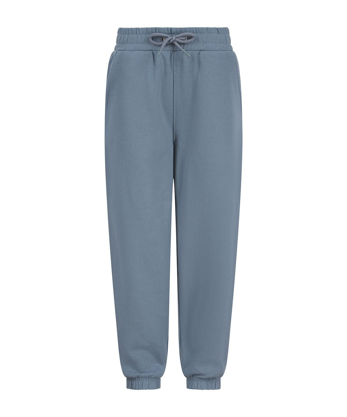 SF Kids sustainable fashion cuffed joggers SM430 - Stone Blue - Customisable Joggers