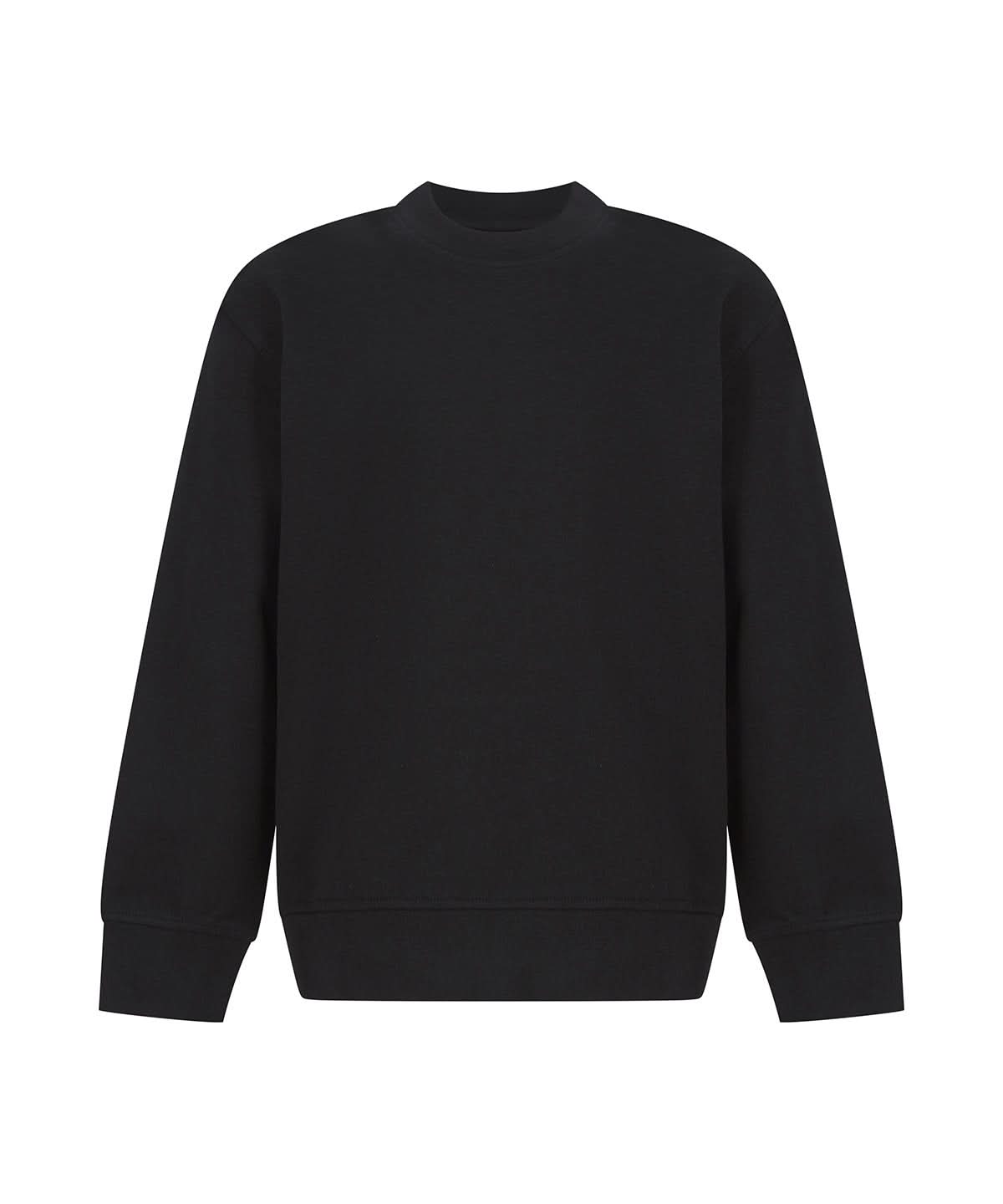 SF Kids sustainable fashion curved hem sweatshirt SM530 - Black - Customisable Sweatshirts