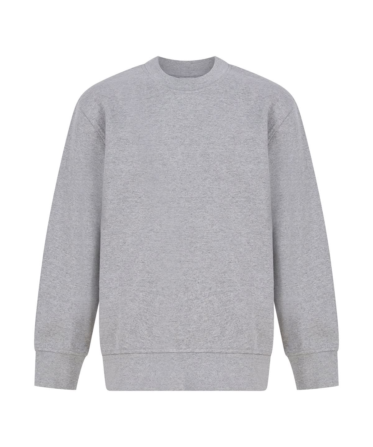 SF Kids sustainable fashion curved hem sweatshirt SM530 - Heather Grey - Customisable Sweatshirts