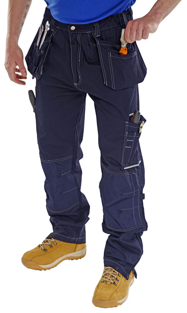 Beeswift Shawbury Multi Purpose Trousers - Navy Blue - Customisable Trousers
