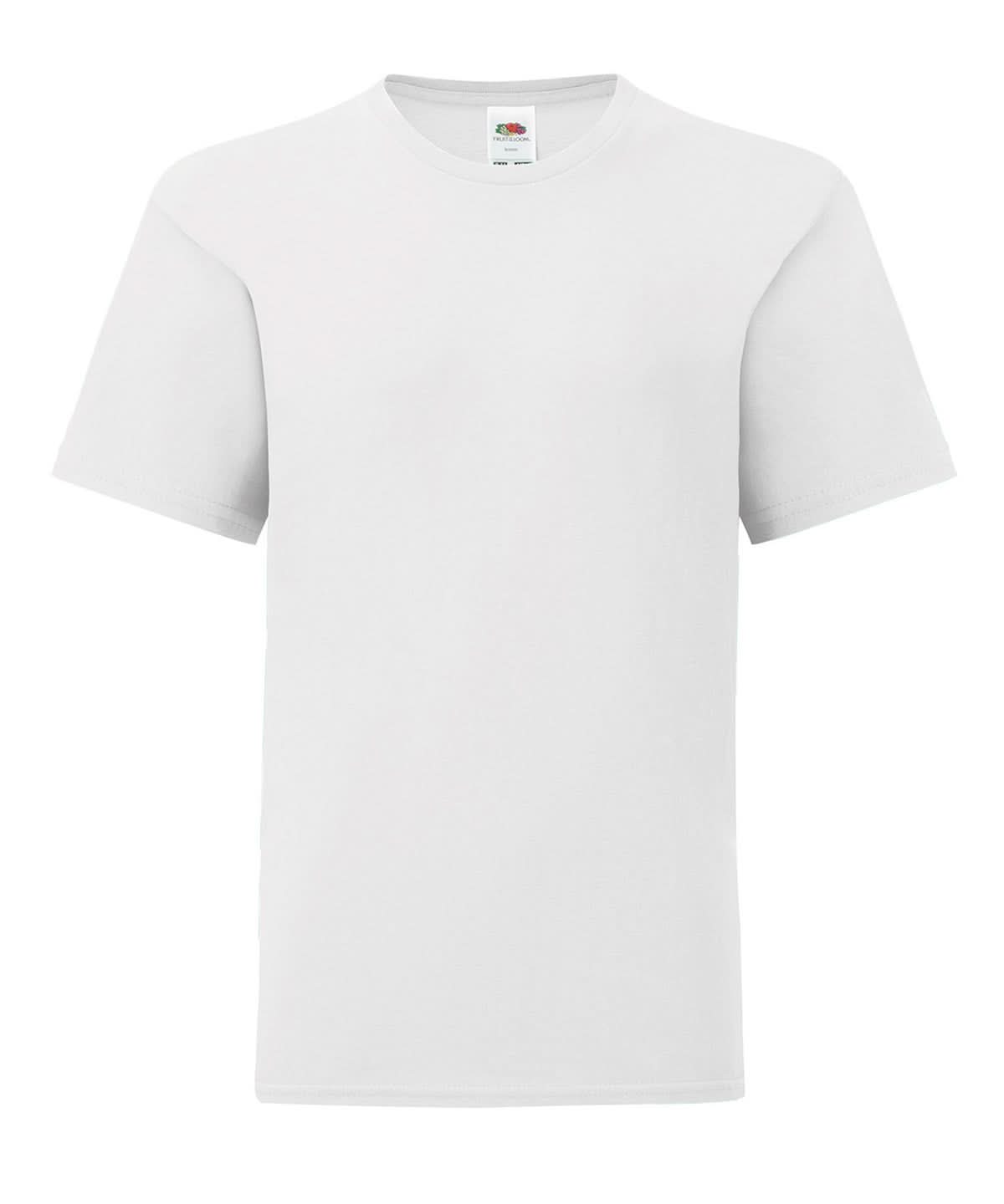Fruit of the Loom Kids iconic 150 T White SS023 - White - Customisable T-Shirts