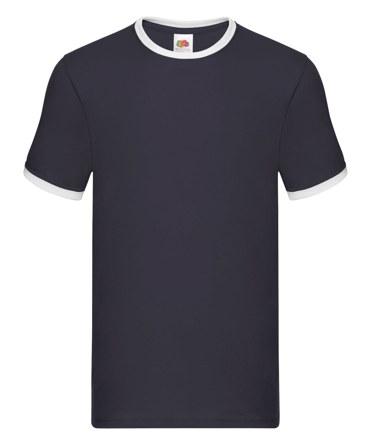 Fruit of the Loom Fruit Of The Loom Ringer T SS168 - Navy White - Customisable T-Shirts