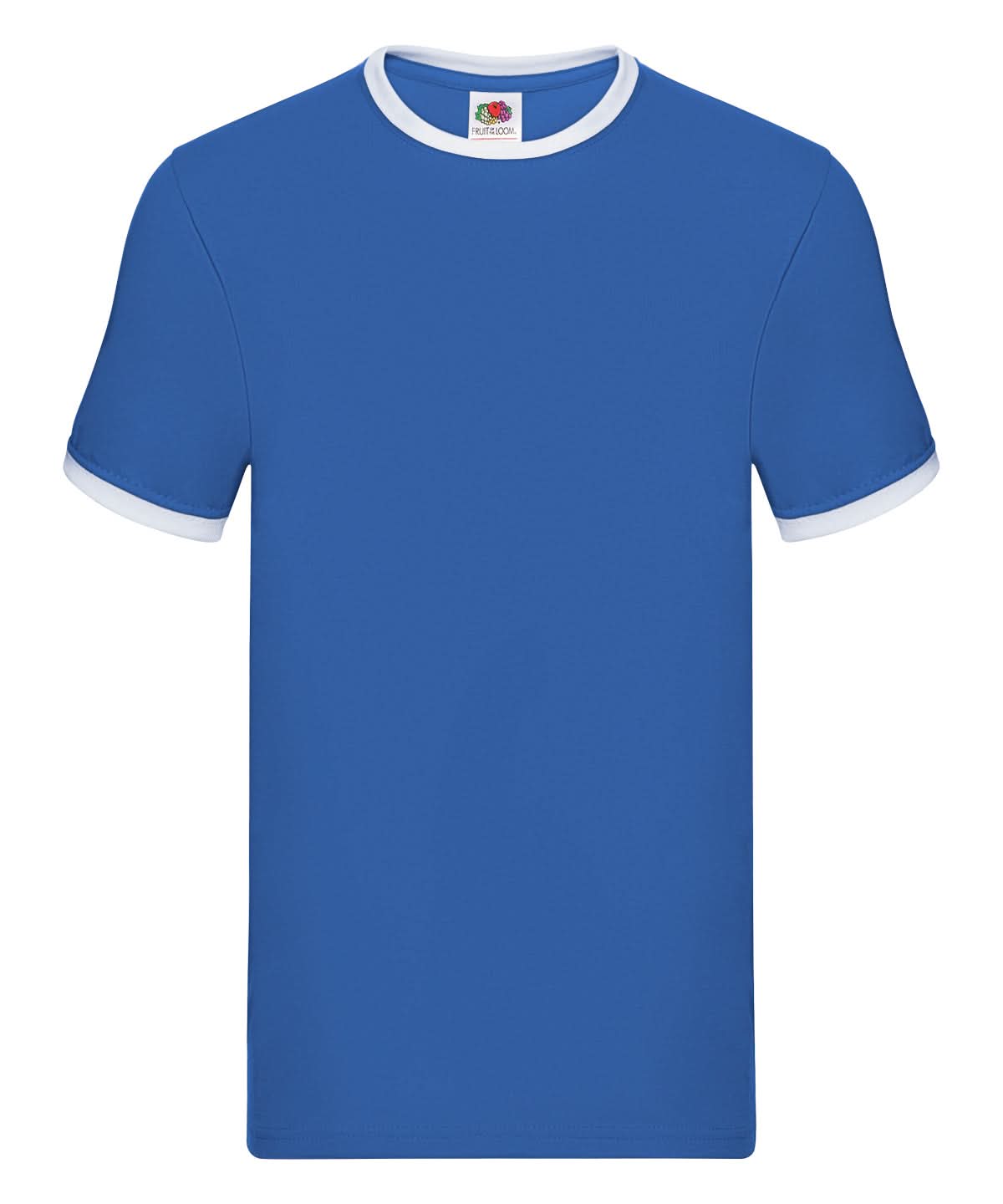 Fruit of the Loom Fruit Of The Loom Ringer T SS168 - Royal White - Customisable T-Shirts