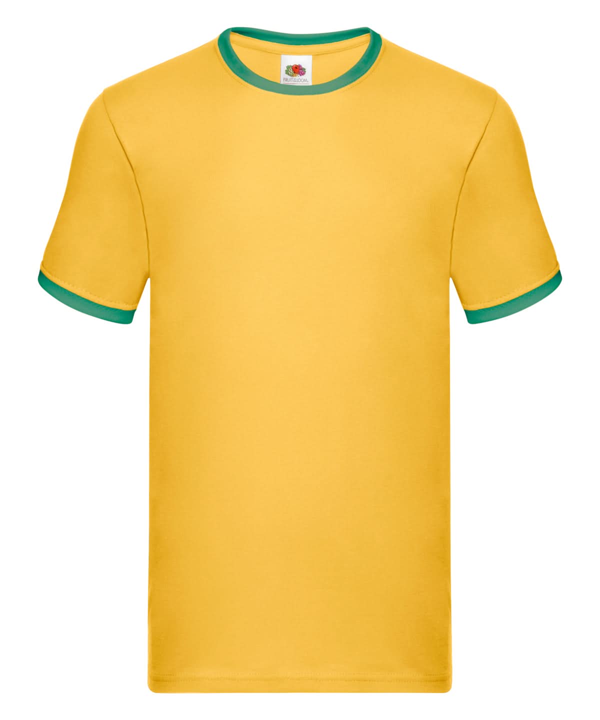 Fruit of the Loom Fruit Of The Loom Ringer T SS168 - Sunflower Kelly Green - Customisable T-Shirts