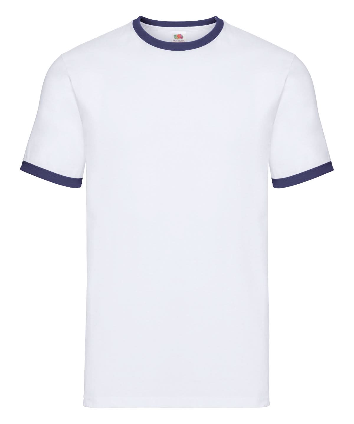 Fruit of the Loom Fruit Of The Loom Ringer T SS168 - White Navy - Customisable T-Shirts