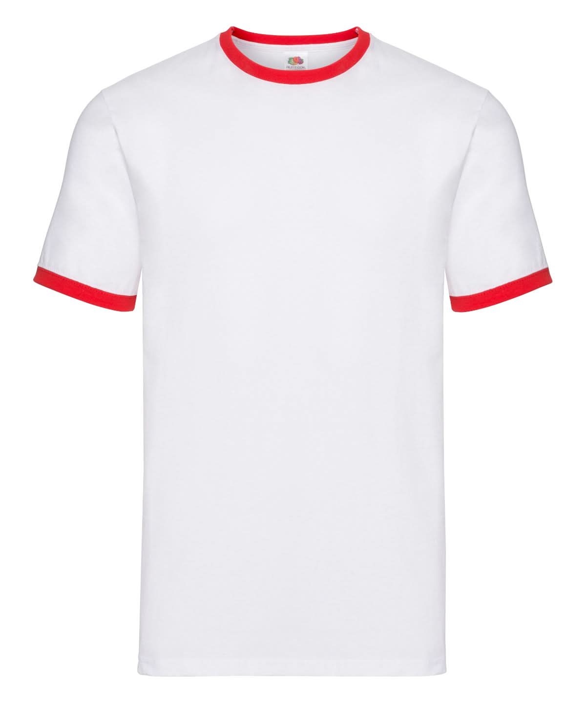 Fruit of the Loom Fruit Of The Loom Ringer T SS168 - White Red - Customisable T-Shirts