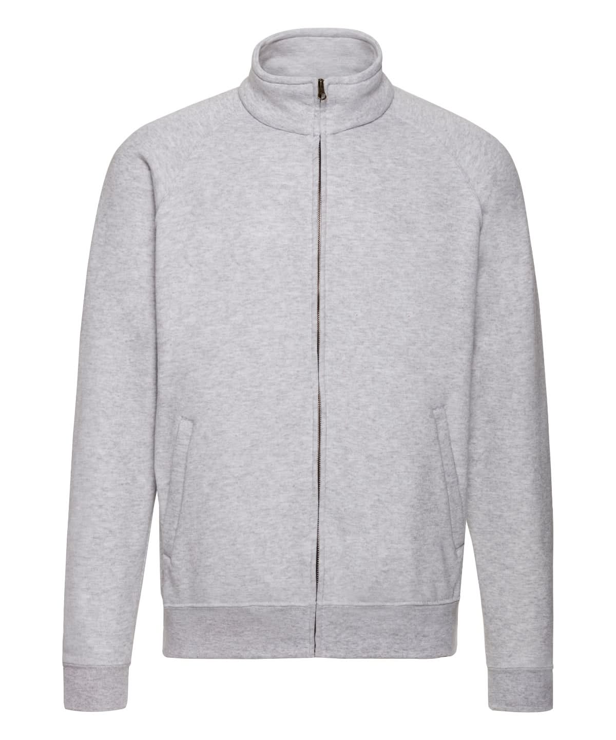 Fruit of the Loom Classic 8020 Sweatshirt Jacket ss226 - Heather Grey - Customisable Jackets