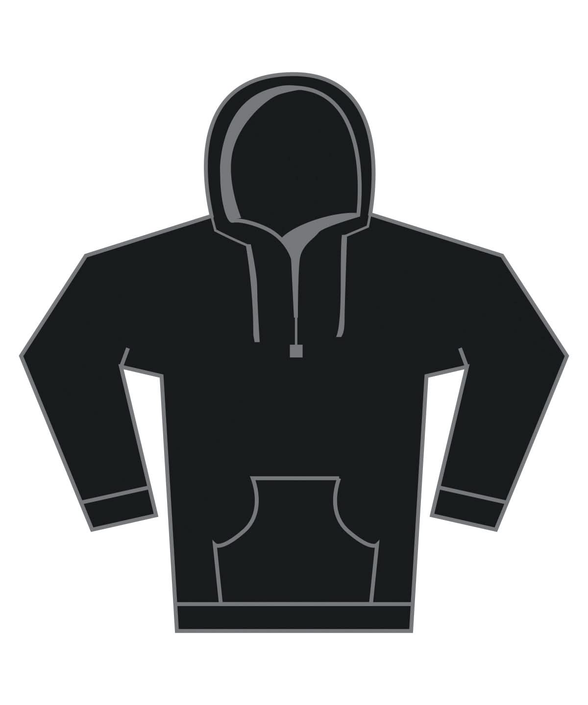 Fruit of the Loom Fruit Of The Loom Supercotton Hooded Sweatshirt SS241 - Black - Customisable Sweatshirts