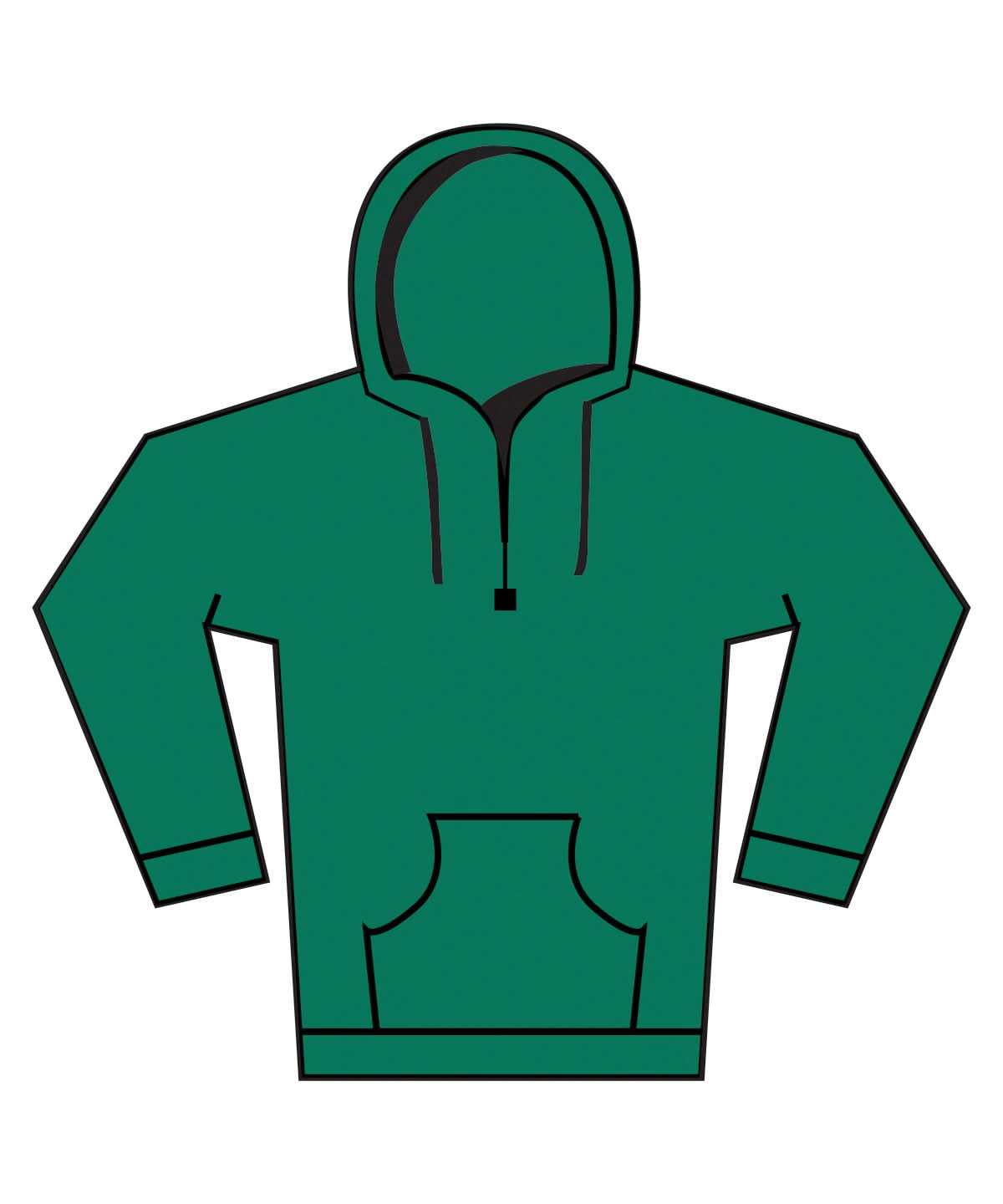 Fruit of the Loom Fruit Of The Loom Supercotton Hooded Sweatshirt SS241 - College Green - Customisable Sweatshirts
