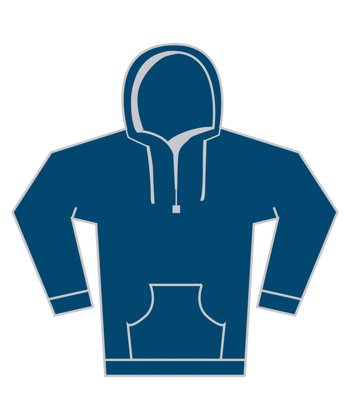 Fruit of the Loom Fruit Of The Loom Supercotton Hooded Sweatshirt SS241 - Mountain Blue - Customisable Sweatshirts