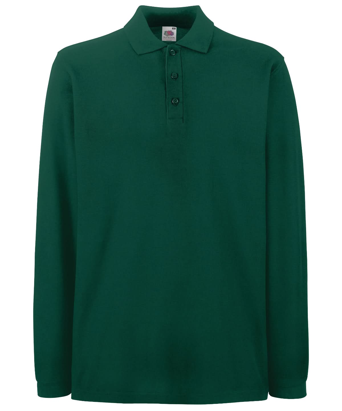 Fruit of the Loom Fruit Of The Loom Premium Long Sleeve Polo SS258 - Forest Green - Customisable Polos