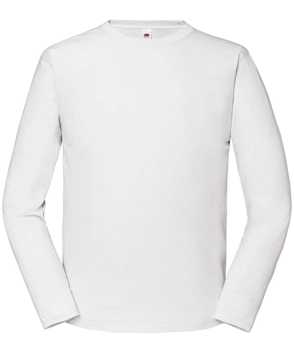 Fruit of the Loom Fruit Of The Loom Iconic 195 Ringspun Premium Long Sleeve T SS434 - White* - Customisable T-Shirts