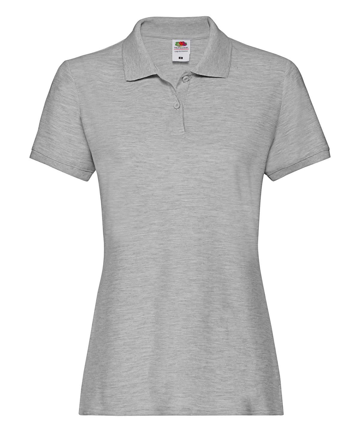 Fruit of the Loom Fruit Of The Loom Ladies Premium Polo Shirt SS505 - Athletic Heather - Customisable Polos