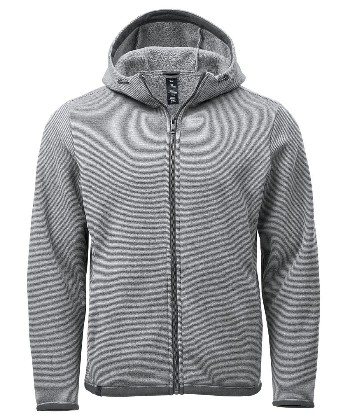 Stormtech Medusa Fleece Hoodie ST229 - Zinc Stripe - Customisable Hoodies