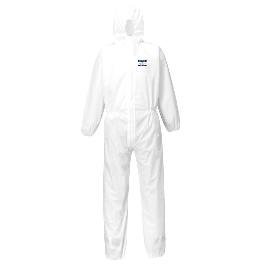 Portwest Biztex Sms Coverall Type 56 Pk50 ST30 - White - Customisable Coveralls