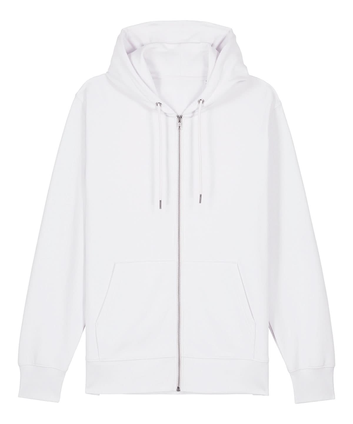 Stanley/Stella Unisex Cultivator 20 Iconic Zip Thru Hoodie Sweatshirt STSU179 White SX712 - White - Customisable Hoodies