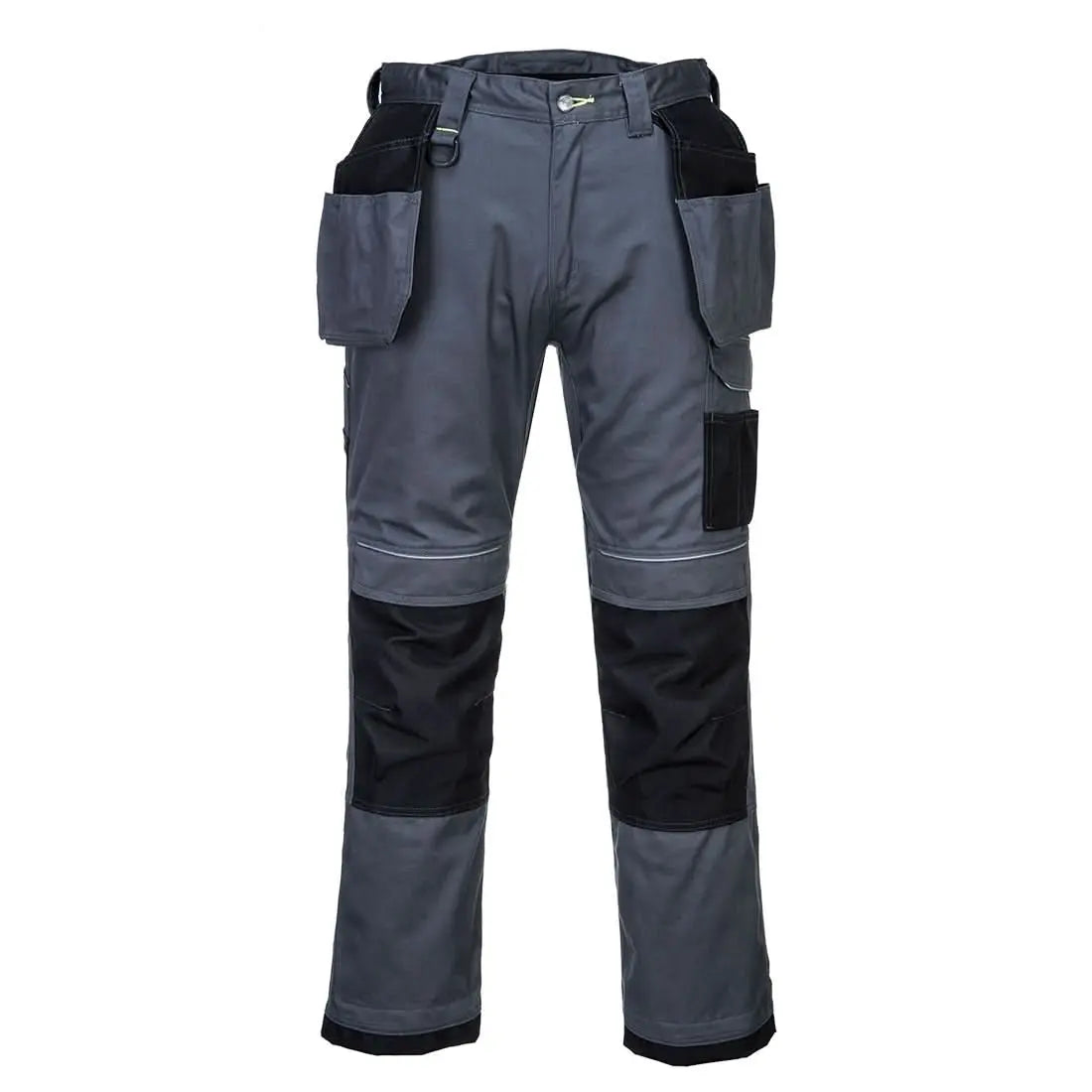 Pw3 Holster Work Trousers T602 - Zoom Grey Black Short - Customisable Work Trousers