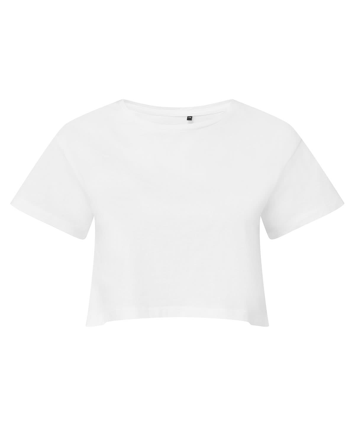 TriDri Tridri WomenS Crop Top TR019 - White - Customisable T-Shirts