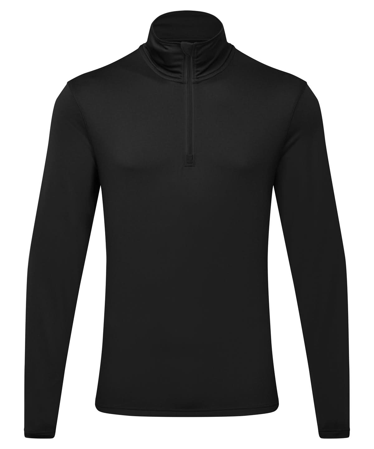 TriDri Tridri Recycled Long Sleeve Brushed Back Zip Top TR111 - Black Black - Customisable Sports Overtops