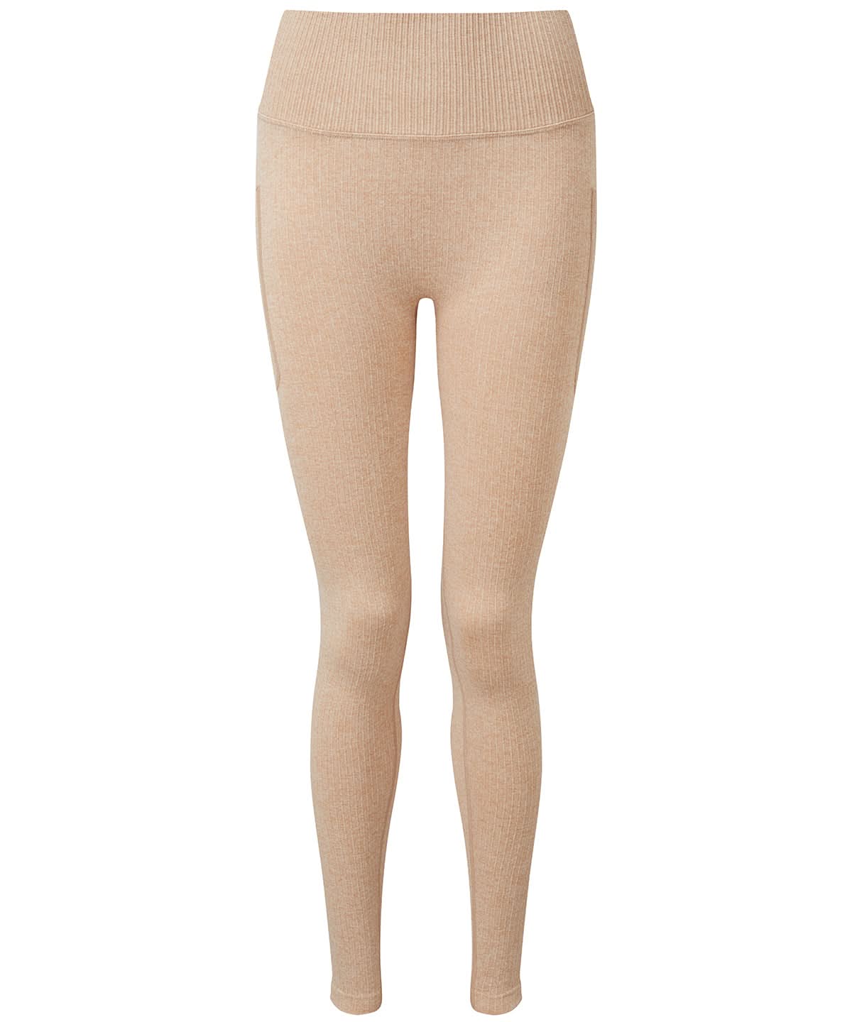TriDri Tridri WomenS Ribbed Seamless 3D Fit Multi Sport Leggings TR211 - Nude Melange - Customisable Leggings